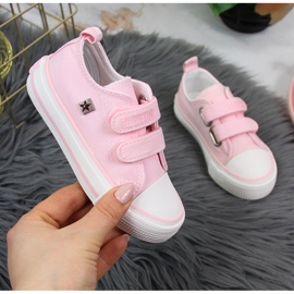 Sneakers da bambina rosa Velcro Big Star HH374099 1