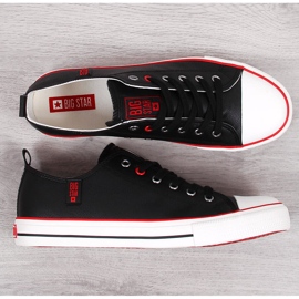 Sneakers basse da uomo in ecopelle nere Big Star JJ174068 nero 2