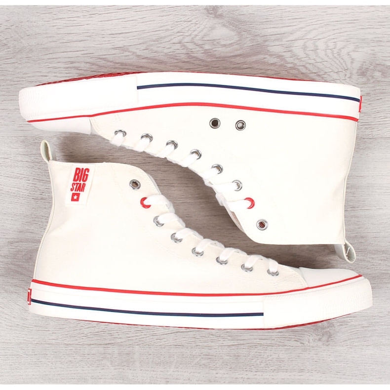 Sneakers alte da uomo bianche Big Star JJ174066 bianca 1