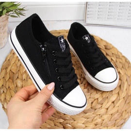 Sneakers da bambino NEWS nere con cerniera nero 1