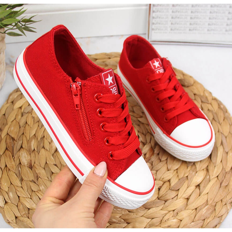 News Sneakers rosse per bambini con cerniera NOVITA' rosso 1