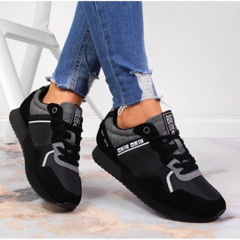 Scarpe sportive in pelle nera Big Star JJ274284 nero 1