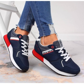 Scarpe sportive in pelle blu navy Big Star JJ274285 1