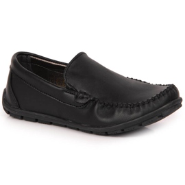 Mocassini slip-on neri da bambino Kornecki 6805 2
