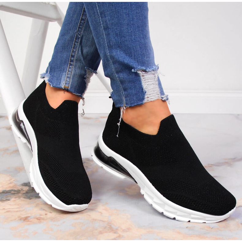 Le scarpe sportive da donna scivolano su Potocki nero 1