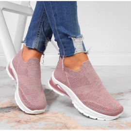 Le scarpe sportive da donna scivolano su Potocki rosa 1