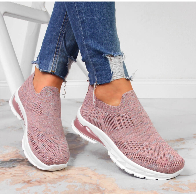 Le scarpe sportive da donna scivolano su Potocki rosa 1