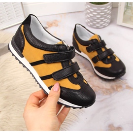 Scarpe da ragazzo con velcro cammello Kornecki 6291 nero multicolore 1