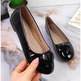 Ballerine da bambina con cuore nero Vinceza 1