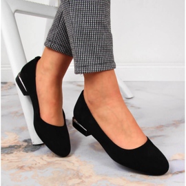 Ballerine nere da donna con tacco Sergio Leone nero 1