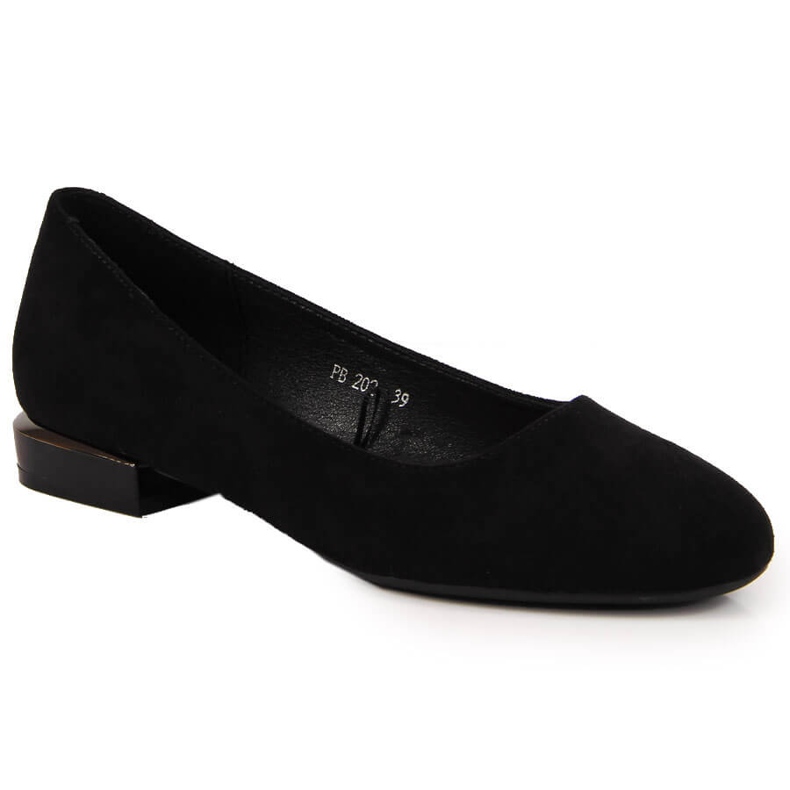Ballerine nere da donna con tacco Sergio Leone nero 2