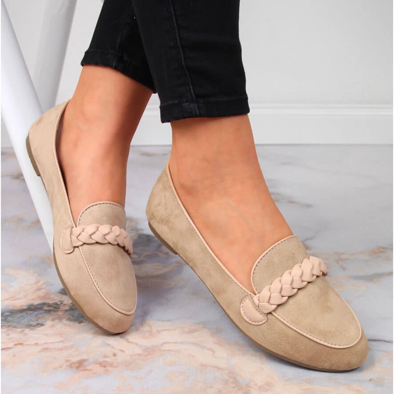 Scarpe senza lacci da donna beige Potocki 1