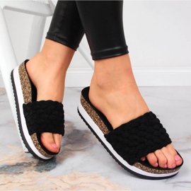 Ciabatte con plateau da donna Potocki nere nero 1