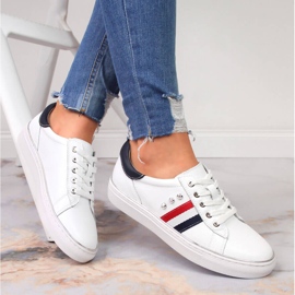 Scarpe da donna in pelle, sneakers Vinceza bianche bianca 1