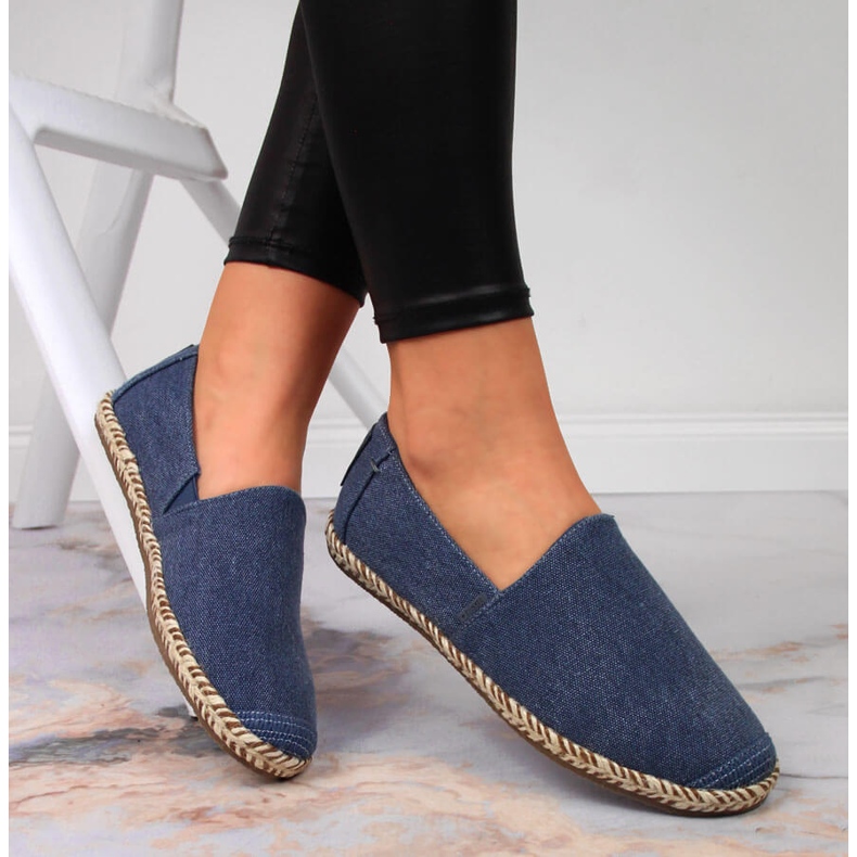 Espadrillas da donna in denim Big Star JJ274902 blu navy 1