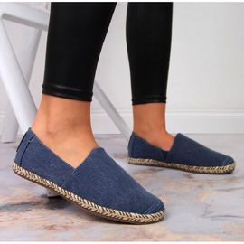 Espadrillas da donna in denim Big Star JJ274902 blu navy 2