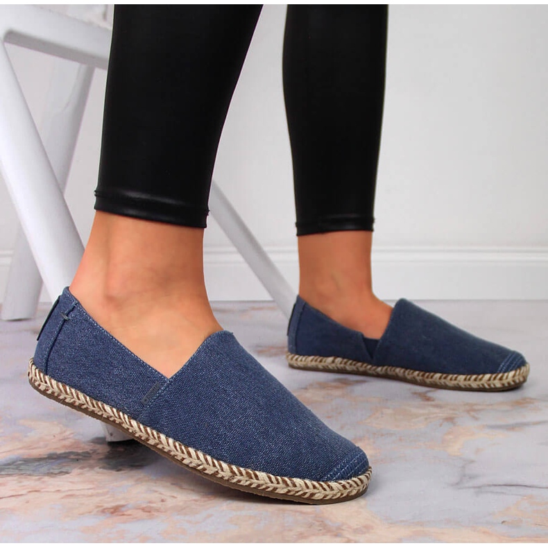 Espadrillas da donna in denim Big Star JJ274902 blu navy 2