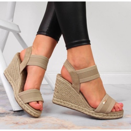 Sandali espadrillas su zeppa beige Big Star JJ274978 1