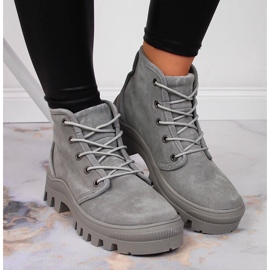 Sneakers da donna Filippo grigio in pelle grigia 2