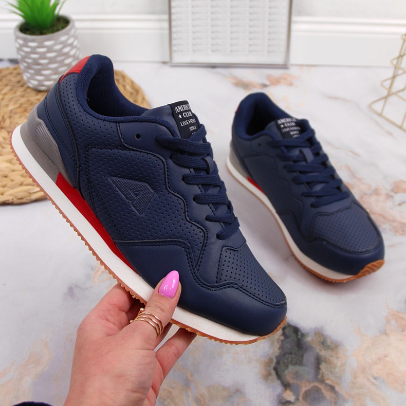 Scarpe sportive blu navy American Club 1