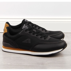 Scarpe sportive da uomo nere American Club nero 1