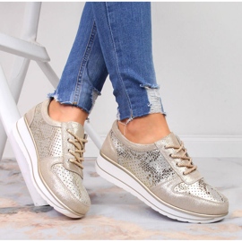 S.Barski Sneakers da donna in pelle color oro S. Barski 1