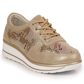 S.Barski Sneakers da donna in pelle color oro S. Barski 2