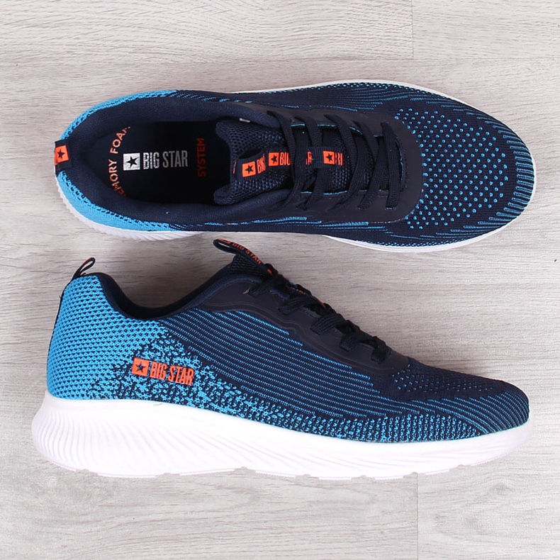 Scarpe sportive da uomo blu navy Big Star JJ174284 1