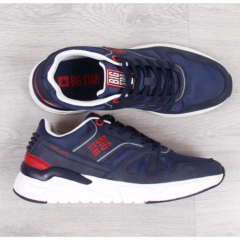 Scarpe sportive da uomo casual blu navy Big Star JJ174277 1