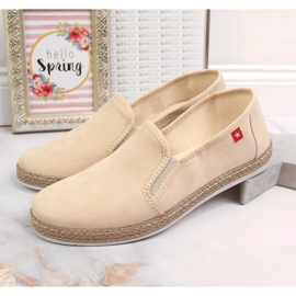 Espadrillas da donna slip on beige Big Star JJ276001 2
