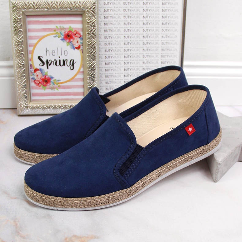 Espadrillas slip on da donna blu navy Big Star JJ276003 2