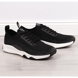 Scarpe sportive da uomo nere American Club nero 1
