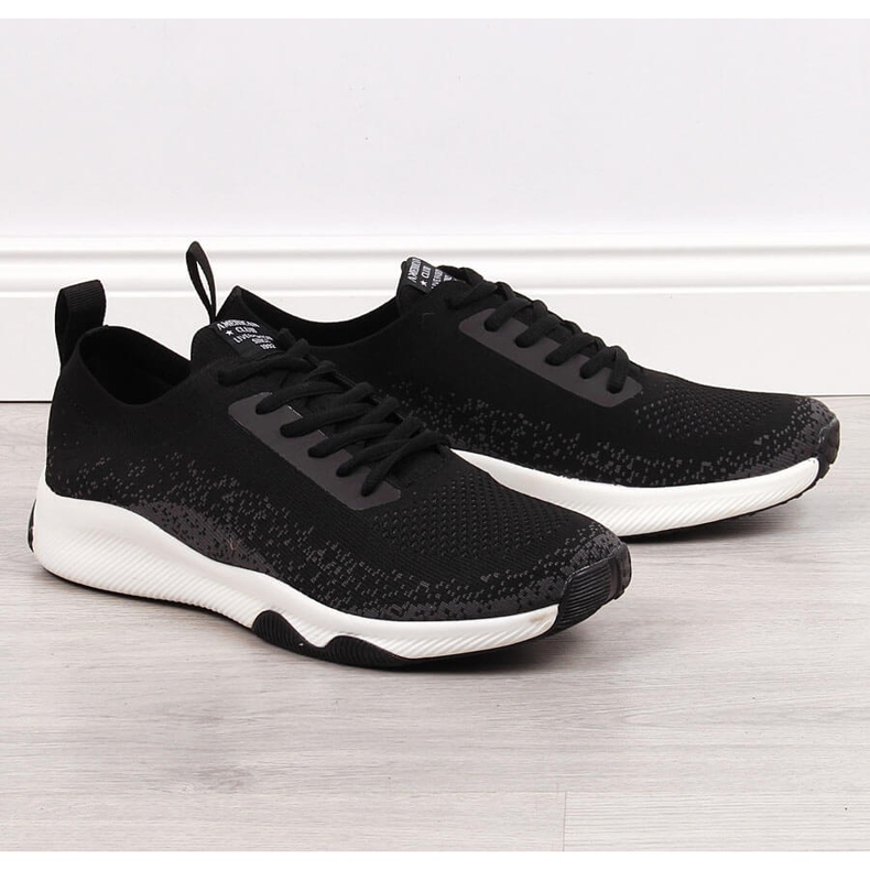 Scarpe sportive da uomo nere American Club nero 1