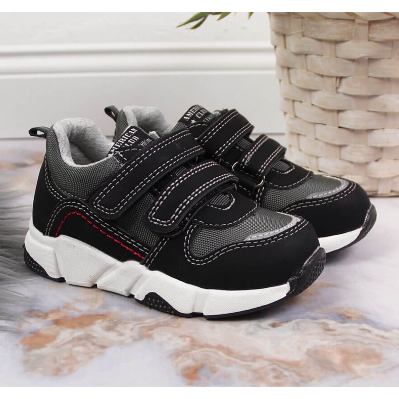 Scarpe sportive da ragazzo Black American Club nero 1