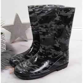 Galosce per bambini mimetiche nere American Club nero 1