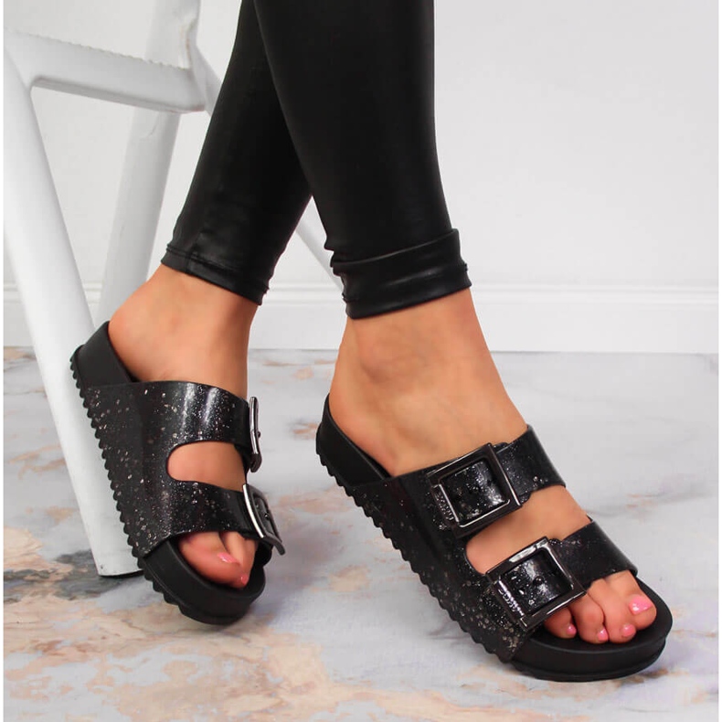 Ciabatte da donna in gomma Zaxy nere HH285158 nero 1