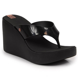 Black Zaxy HH285292 infradito con zeppa in gomma nera nero 1