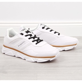 Scarpe sportive casual da uomo bianche Bugatti JJ153186 bianco 1