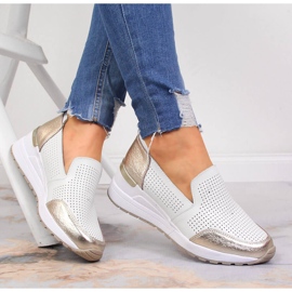 Scarpe con zeppa in pelle, Filippo bianco bianca 2