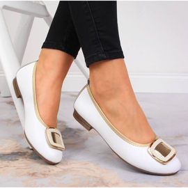 Ballerine da donna in pelle bianca Filippo bianco 2