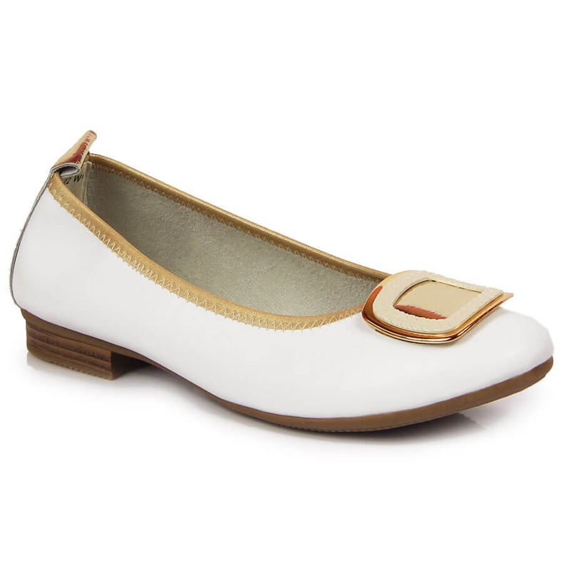 Ballerine da donna in pelle bianca Filippo 1