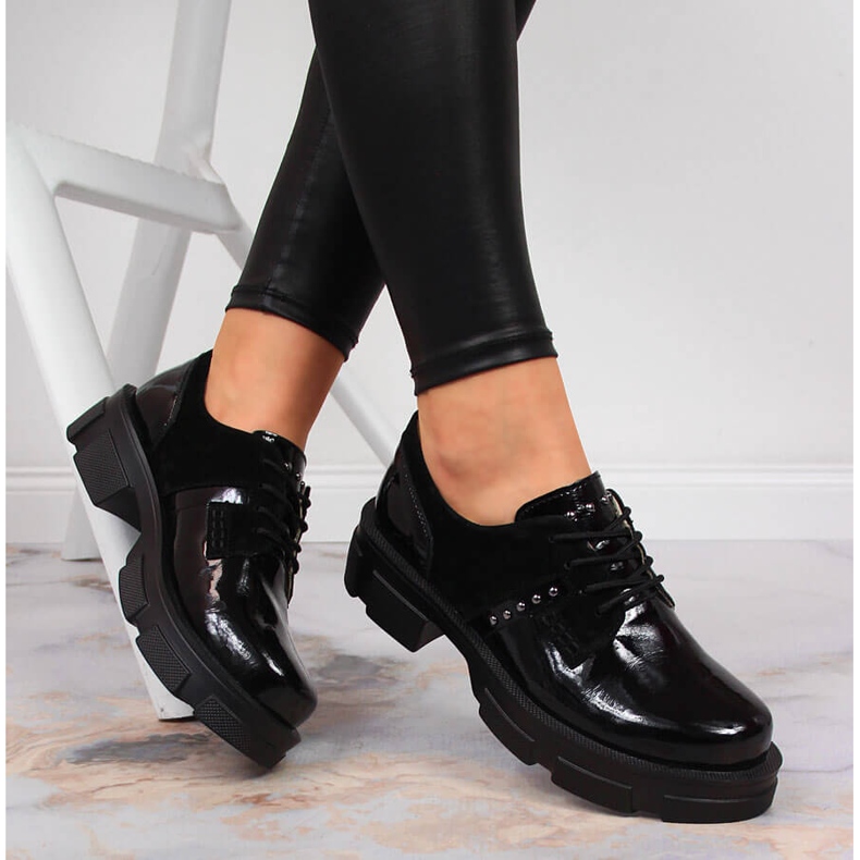 Scarpe da donna in vernice nera Filippo nero 1