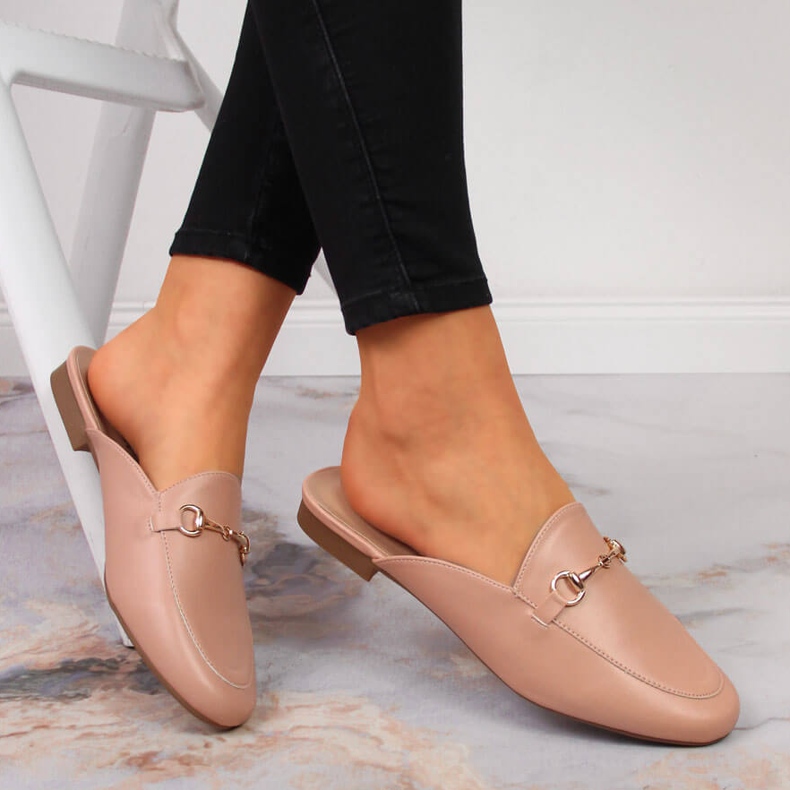 Ciabatte da donna con ornamento Vinceza rosa 1