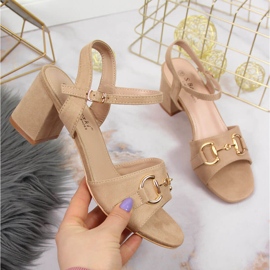 S.Barski Sandali da donna su palo con decori beige di S. Barski 1