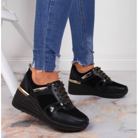 S.Barski Scarpe da donna in pelle con zeppa nera S. Barski 2