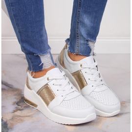 S.Barski Scarpe da donna in pelle con zeppe, bianco S. Barski 2