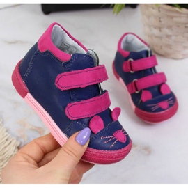 Scarpe da bambina con velcro blu navy Kornecki 6776 1