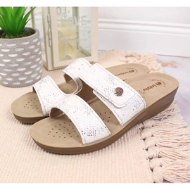 Ciabatte da donna Inblu Velcro bianche bianca 2