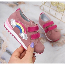 Scarpe da bambina con velcro lilla Kornecki 6775 viola multicolore 1