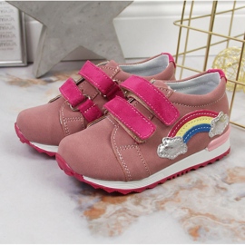 Scarpe da bambina con velcro lilla Kornecki 6775 viola multicolore 2